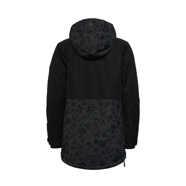 HORSEFEATHERS Bunda Fiora - floral cheetah BLACK velikost M