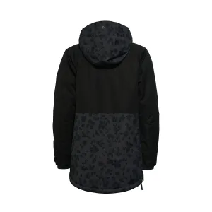HORSEFEATHERS Bunda Fiora - floral cheetah BLACK velikost M