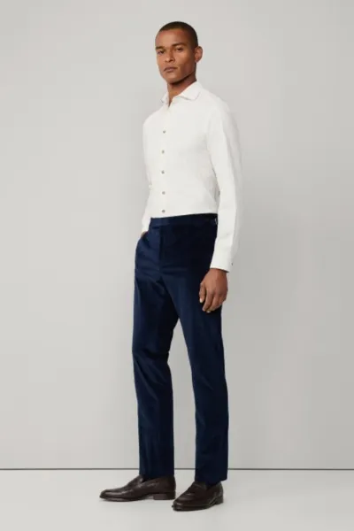 Nohavice Hackett London Stretch Cord Trs F Midnight Blue