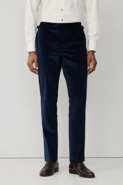 Nohavice Hackett London Stretch Cord Trs F Midnight Blue