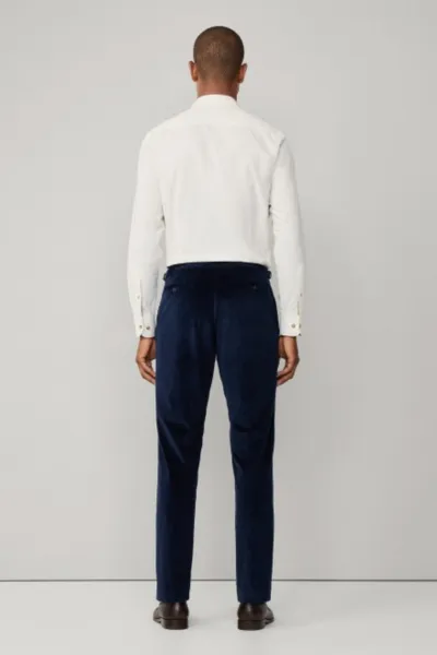 Nohavice Hackett London Stretch Cord Trs F Midnight Blue