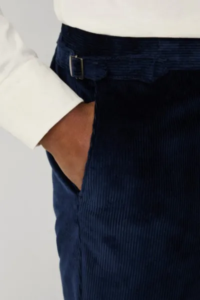 Nohavice Hackett London Stretch Cord Trs F Midnight Blue