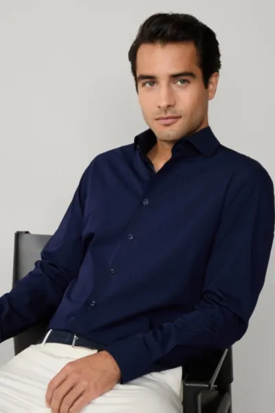 Košeľa Hackett London Formal Pop Navy