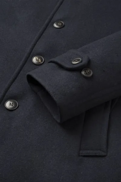 Kabát Hackett London Double Face Coat Midnight Blue