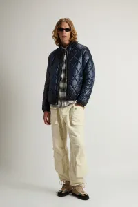 Bunda Woolrich Black Yarn Nylon Jacket Melton Blue