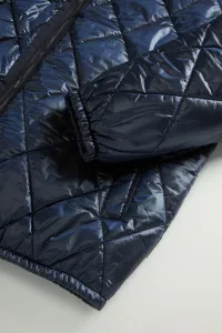 Bunda Woolrich Black Yarn Nylon Jacket Melton Blue