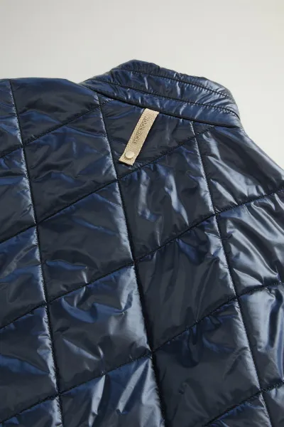 Bunda Woolrich Black Yarn Nylon Jacket Melton Blue