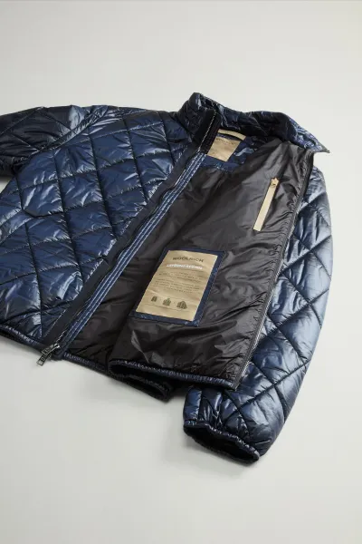Bunda Woolrich Black Yarn Nylon Jacket Melton Blue
