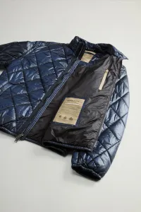 Bunda Woolrich Black Yarn Nylon Jacket Melton Blue