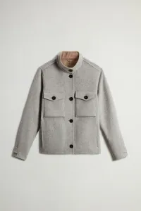 Bunda Woolrich Double Wool Jacket Light Grey Melange