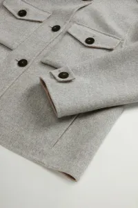 Bunda Woolrich Double Wool Jacket Light Grey Melange