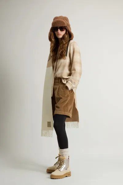 Košeľa Woolrich Light Soft Wool Shirt Hombre Beige
