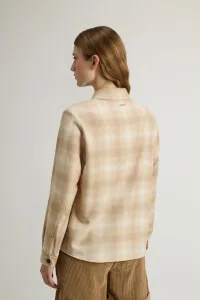 Košeľa Woolrich Light Soft Wool Shirt Hombre Beige
