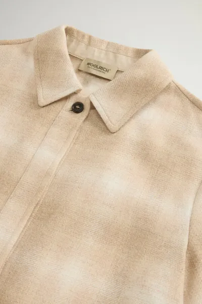 Košeľa Woolrich Light Soft Wool Shirt Hombre Beige