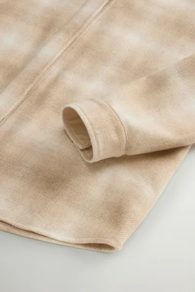 Košeľa Woolrich Light Soft Wool Shirt Hombre Beige