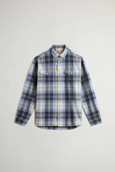 Košeľa Woolrich Flannel Duncan Shirt Marine Black Watch