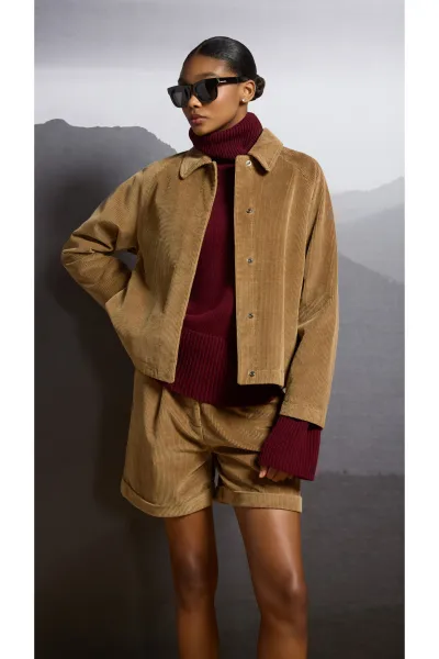 Košeľa Woolrich Corduroy Overshirt Cornstalk