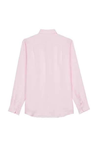 Košeľa Vilebrequin Solid Linen Light Garment Dyed Ballerine