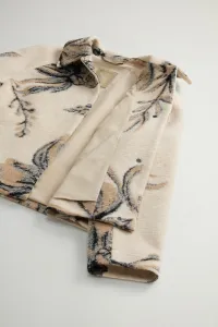 Košeľa Woolrich Jacquard Wool Overshirt Cream Foliage