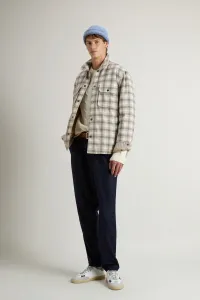 Bunda Woolrich Wool Check Alaskan Shirt Jacket Oatmeal Check