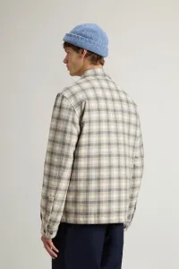 Bunda Woolrich Wool Check Alaskan Shirt Jacket Oatmeal Check
