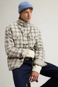 Bunda Woolrich Wool Check Alaskan Shirt Jacket Oatmeal Check