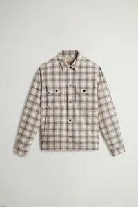 Bunda Woolrich Wool Check Alaskan Shirt Jacket Oatmeal Check