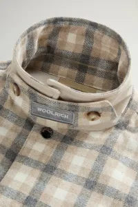 Bunda Woolrich Wool Check Alaskan Shirt Jacket Oatmeal Check