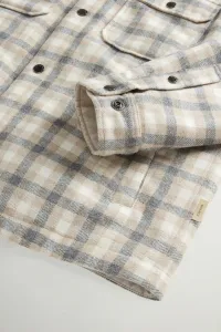 Bunda Woolrich Wool Check Alaskan Shirt Jacket Oatmeal Check