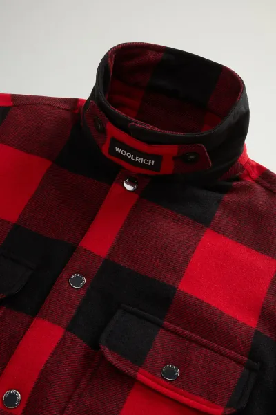 Bunda Woolrich Wool Check Alaskan Shirt Jacket Red Buffalo