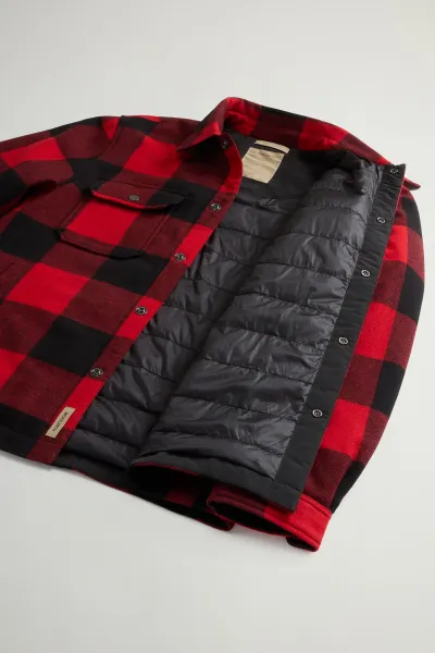 Bunda Woolrich Wool Check Alaskan Shirt Jacket Red Buffalo