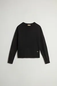 Sveter Woolrich Comfort Wool Cash Crewneck Black