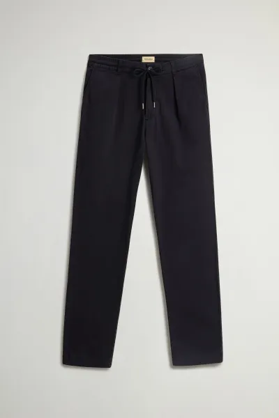 Nohavice Woolrich Cotton Twill Milton Pant Black