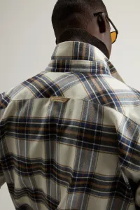 Košeľa Woolrich Check Flannel Warren Shirt Cream Check