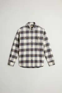 Košeľa Woolrich Check Flannel Warren Shirt Cream Check