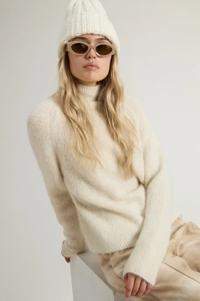 Rolák Woolrich Soft Alpaca Turtleneck Milky Cream