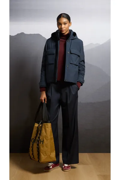 Nohavice Woolrich Light Wool Pant Melton Blue