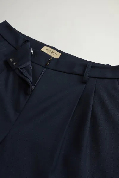 Nohavice Woolrich Light Wool Pant Melton Blue