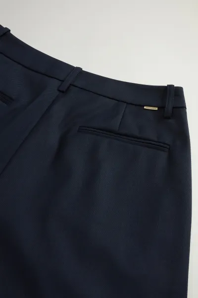 Nohavice Woolrich Light Wool Pant Melton Blue