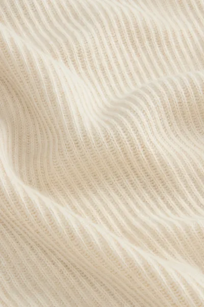 Sveter Woolrich Wool Cash Ribbed Half-Zip Oatmeal
