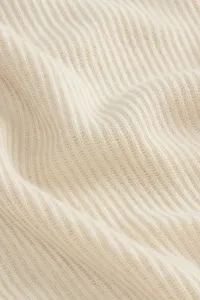 Sveter Woolrich Wool Cash Ribbed Half-Zip Oatmeal