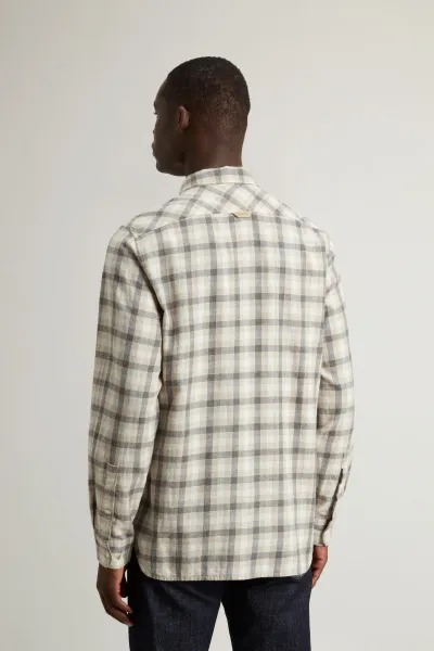Košeľa Woolrich Flannel Duncan Shirt Oatmeal Check