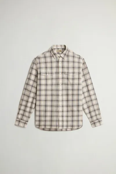 Košeľa Woolrich Flannel Duncan Shirt Oatmeal Check
