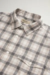 Košeľa Woolrich Flannel Duncan Shirt Oatmeal Check