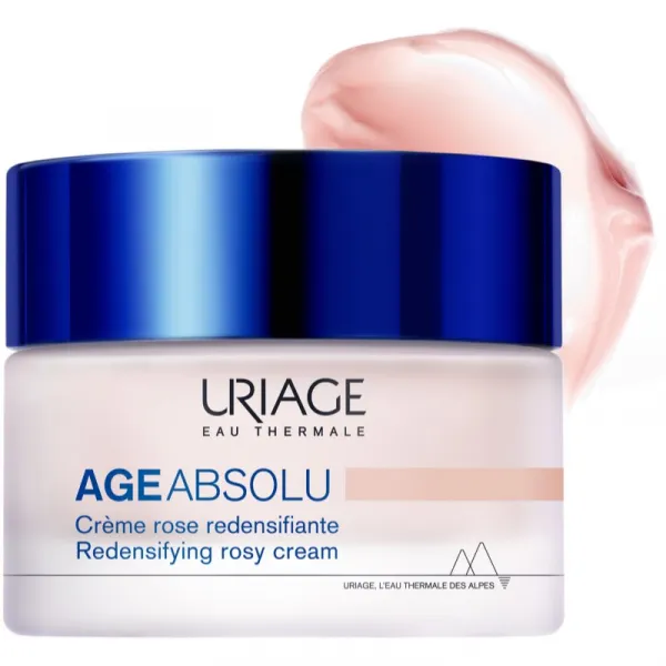 Uriage Age Absolu Redensifying Rosy Cream protivráskový rozjasňujúci krém s liftingovým účinkom s kyselinou hyalurónovou 50 ml