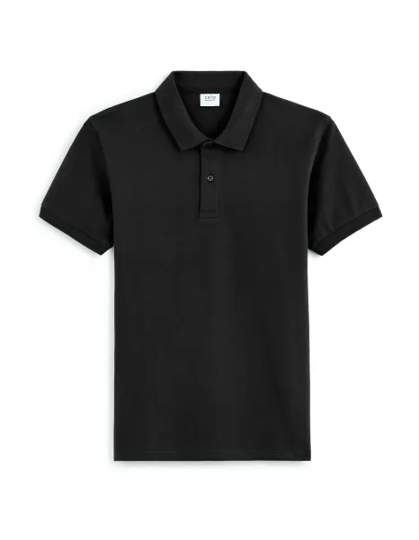 Čierna pánska polokošeľa Celio Teone