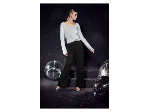 esmara® Dámske široké nohavice (čierna, S (36/38))