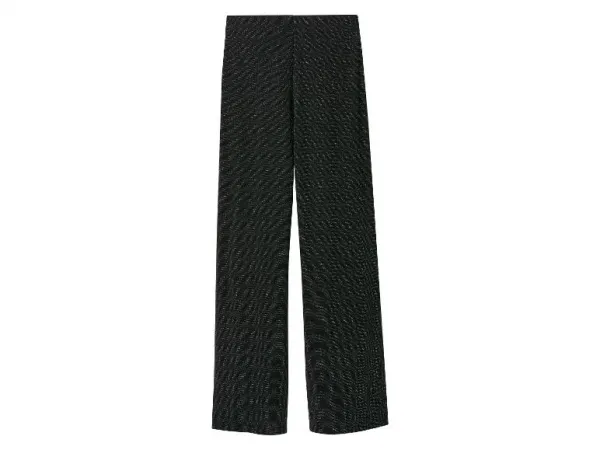 esmara® Dámske široké nohavice (s trblietkami/čierna, S (36/38))