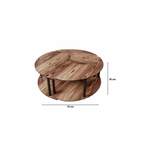 Súprava konferenčných stolíkov Yin Yang 3 70 - Walnut