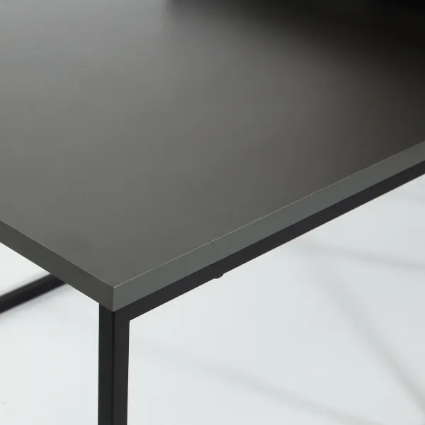 Súprava konferenčných stolíkov Orta Black aAnthracite, 2 ks